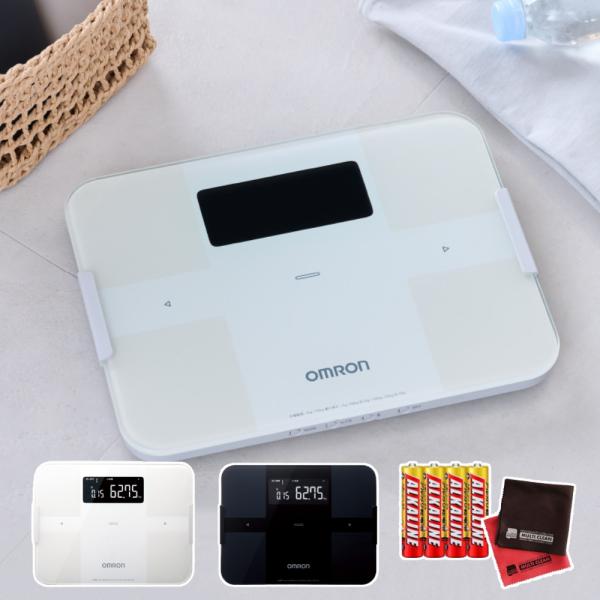(予備電池&クロス付き)オムロン 体重体組成計 カラダスキャン KRD-608T2  (W ホワイト...