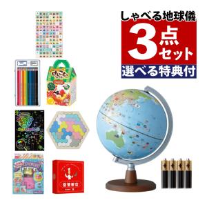 レイメイ藤井 しゃべる国旗付地球儀 スタンダード OYV46 球径 20cm 選べる特典付セット 地球儀 しゃべる｜ホームショッピング