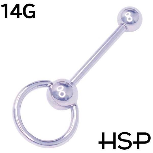 ボディピアス スレイブリング ストレートバーベル 14G 軟骨ピアス 耳ピアス サージカル ステンレ...