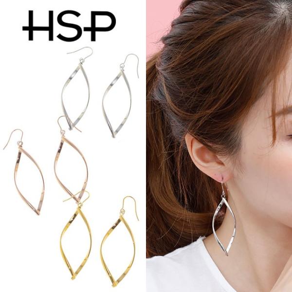 サージカルステンレス ピアス 金属アレルギー対応 リーフモチーフ シャープフレーム  1ペア レディ...