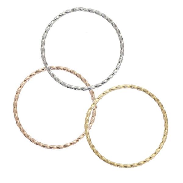 ステンレスリング 指輪 シンプルツイスト リング  レディース メンズ