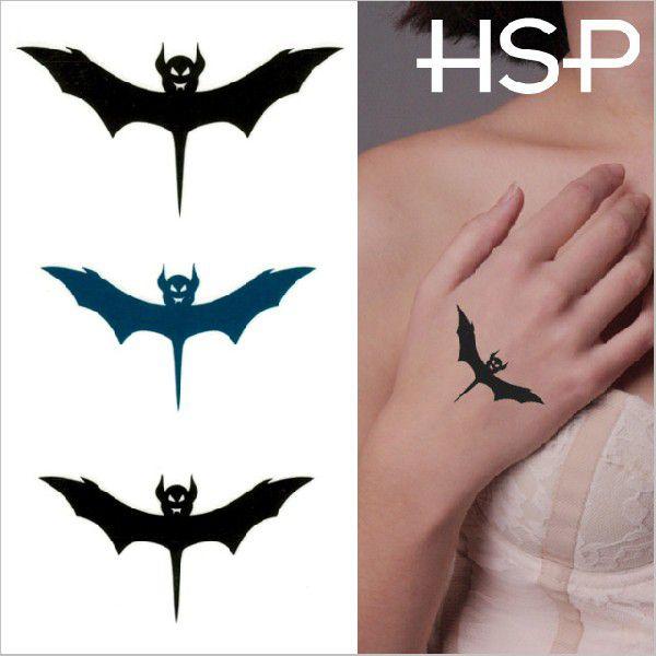 タトゥーシール 2枚セット ドラキュラバット 星 文字 蝶 花 龍 バタフライ メンズ ハロウィン