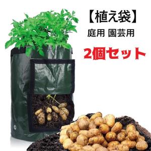 プランター 丸い布鉢 植木鉢2個セット　栽培バッグ じゃがいも用　栽培