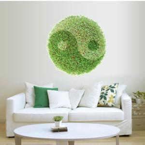 ウォールステッカー 植物 太極図 風水　壁シール　wall sticker ウォールペーパー 壁紙　北欧 グリーン takarafune 店舗装飾 KS｜homesweethome