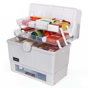 薬箱 救急箱 超大容量 4層 収納ケース 収納ボックス