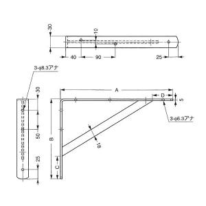 スガツネ工業 ランプ 重量用棚受10913型 ...の詳細画像1