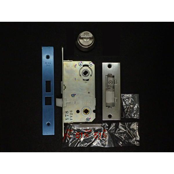 MIWA　美和ロック　木製ドア用　レバーハンドル錠ケースセット　WLA-3　片面サムターン　B/S6...