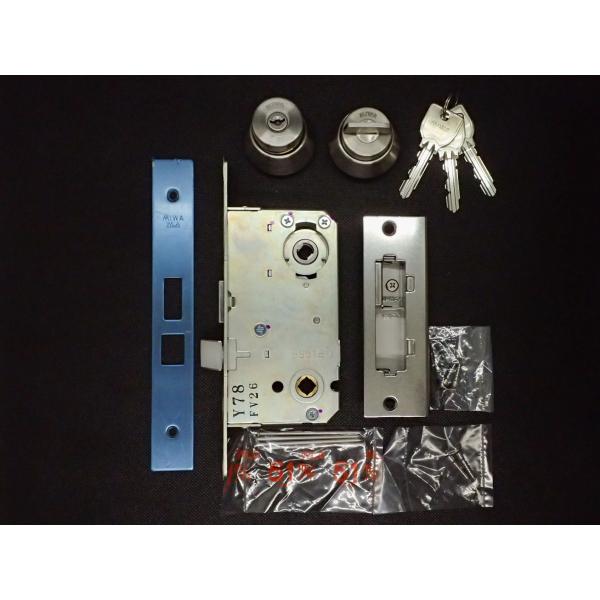 MIWA　美和ロック　木製ドア用　レバーハンドル錠ケースセット　U9 WLA-1　シリンダーサムター...