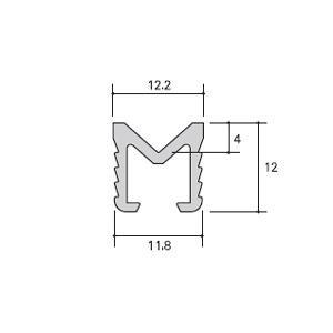 Vレール 引戸用 アルミV型、A型 12mmx...の詳細画像1