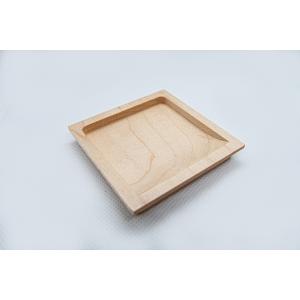 白木チリ角引手【一体彫】メープル　大　64mm角　厚底　HW-60M 《C-04-22》 【在庫有り】【メール便】【店頭受渡可能】