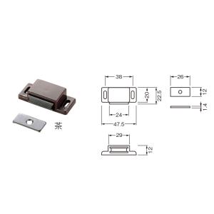 マグネットキャッチ　MC-07　茶　BEST　ベスト　《H-08-21》【即日出荷】【店頭受渡可】【メール便可能】