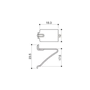 SPG サヌキ ホワイト棚柱用 棚受 LS-7...の詳細画像1