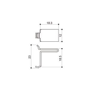 SPG サヌキ ホワイト棚柱用棚受 LS-74...の詳細画像1