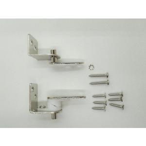 スイングロックヒンジ　ウエスタンヒンジ　カウンター丁番　シルバー　片開き　上下１セット《H-05-12》NS-100