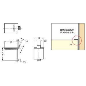 ランプ スガツネ工業 ステンレス製棚柱用 棚受...の詳細画像1