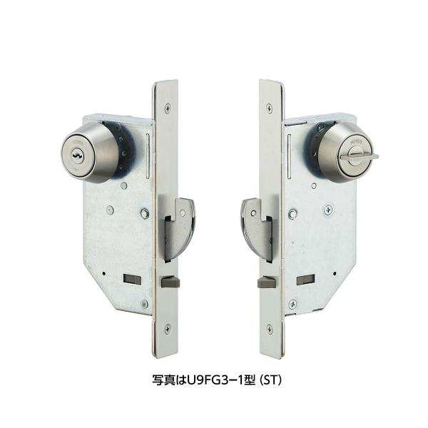 美和ロック　U9　FG3-1　引戸鎌錠(静音タイプ）バックセット51mm　戸厚33~42mm　シリン...