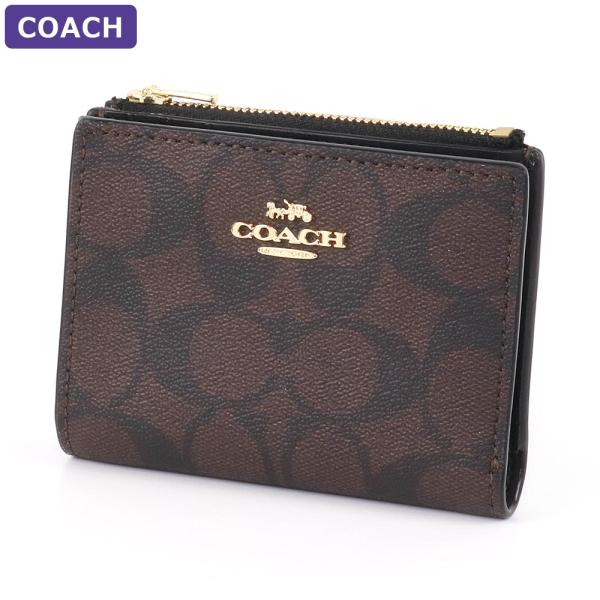 コーチ COACH 財布 二つ折り財布 CM852 IMAA8 シグネチャー ミニ財布 アウトレット...