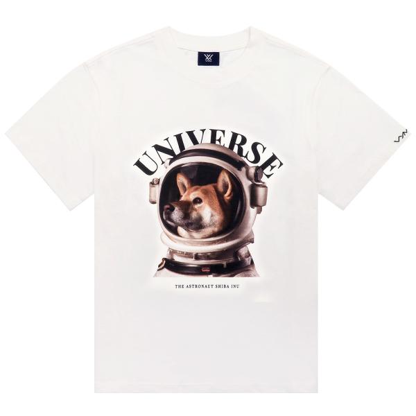 ヴィム VYM Tシャツ THE ASTRONAUT SHIBA INU WHITE 半袖 レディー...