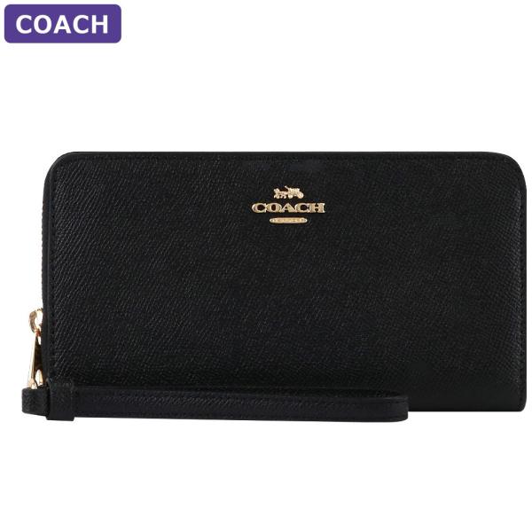 コーチ COACH 財布 長財布 C3441 IMBLK ストラップ付 ラウンドジップ アウトレット...