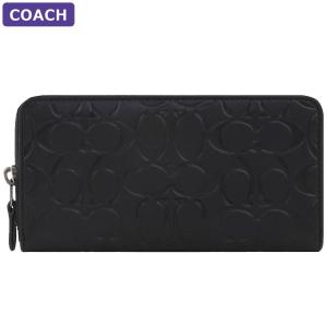 新品　コーチ　長財布　財布　レザー　シグネチャー  ロゴ　黒　ラウンドジップ　革 COACH コーチ 財布 レディース 長財布 ラウンドファスナー