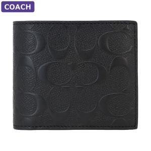 コーチ COACH 財布 二つ折り財布 F75371 BLK ミニ財布 IDケース シグネチャー アウトレット メンズ ウォレット 新作 父の日｜hommage