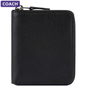 コーチ COACH 財布 二つ折り財布 91632 QBBK ラウンドジップ アウトレット メンズ ウォレット 新作 父の日
