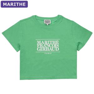 マリテフランソワジルボー MARITHE + FRANCOIS GIRBAUD Tシャツ W CLASSIC LOGO CROP TEE GREEN 半袖 レディース 韓国 ファッション アパレル クロップド丈｜hommage