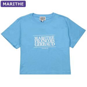 マリテフランソワジルボー MARITHE + FRANCOIS GIRBAUD Tシャツ W CLASSIC LOGO CROP TEE SKY BLUE 半袖 レディース 韓国 ファッション アパレル クロップド丈｜hommage