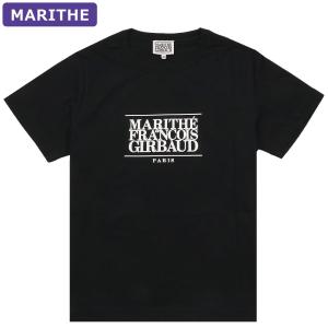 マリテフランソワジルボー MARITHE + FRANCOIS GIRBAUD Tシャツ W CLASSIC LOGO TEE BLACK 半袖 レディース 韓国 ファッション アパレル｜hommage