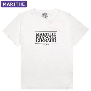 マリテフランソワジルボー MARITHE + FRANCOIS GIRBAUD Tシャツ W CLASSIC LOGO TEE WHITE 半袖 レディース 韓国 ファッション アパレル｜hommage