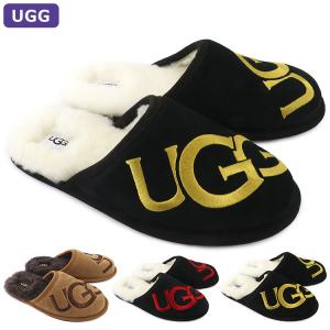 アグ UGG シューズ スリッパ SCUFF LOGO スカッフロゴ スエード シープスキン ルームサンダル 正規品 メンズ 新作