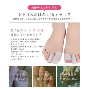 足指 広げる シリコン調 サック 保護 キャッ...の詳細画像1