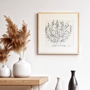 アートポスター 低木-リトグラフ-680×680mm マティス -おしゃれ