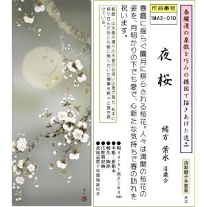 掛軸 春掛 掛け軸-夜桜/緒方葉水(尺三)床の...の詳細画像1