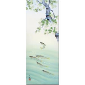 掛軸 夏掛 掛け軸-楓に鮎/長江桂舟(尺三)床...の詳細画像2