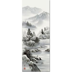 掛け軸 水墨山水画 掛軸-山河望郷/鈴村秀山(...の詳細画像2