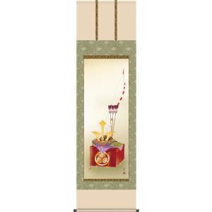 掛軸 春掛 掛け軸-夜桜/緒方葉水(尺三)床の間 和室 モダン オシャレ