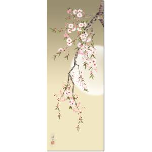 掛け軸 掛軸-夜桜/伊藤 渓山[尺五 桐箱 風...の詳細画像2
