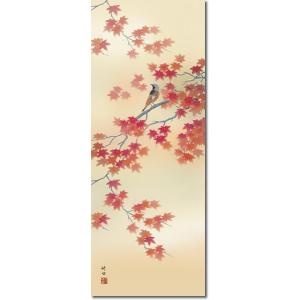 掛軸 掛け軸-四季花鳥(秋)/田村竹世 花鳥掛...の詳細画像1