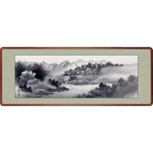 欄間額 水墨山水 (江本孝舟) 【欄間額】 : 掛け軸・絵画の専門店 掛軸