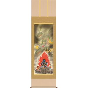 掛軸 掛け軸-消災白虎朱竹之図/加納悠峰 送料無料掛け軸(尺五 桐箱