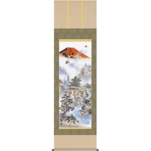 掛軸 水墨山水／小泉鉄洞 美術名典掲載作家 肉筆 掛け軸 全国送料無料