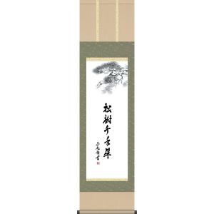 掛軸 掛け軸-松樹千年翠/黒田正庵 書 送料無料掛け軸(尺三 桐箱)茶道 茶席掛軸 床の間 和室 飾...