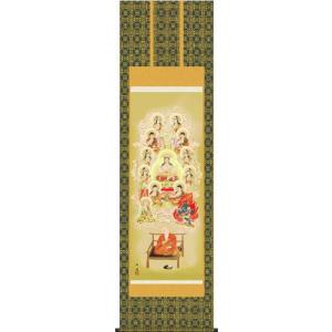 仏画掛け軸-達磨/清水雲峰(尺三)床の間 有難い 掛軸 菩提だるま ダルマ