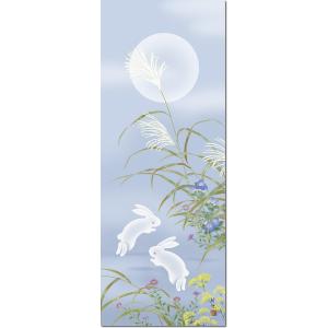 掛軸 掛け軸-月見兎/田村竹世 花鳥掛軸送料無...の詳細画像2