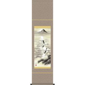 掛軸 赤富士 東村 (掛け軸 尺五立) 幅54.3cm×丈185cm : 大瑠堂 - 通販