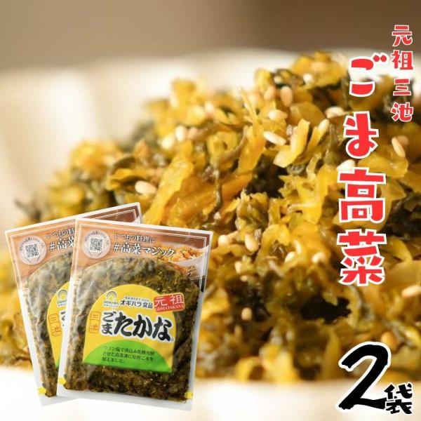 九州産　元祖 三池ごま高菜　会員限定598円　刻みタイプ 高菜漬 200g×2袋セット 胡麻 特産品...