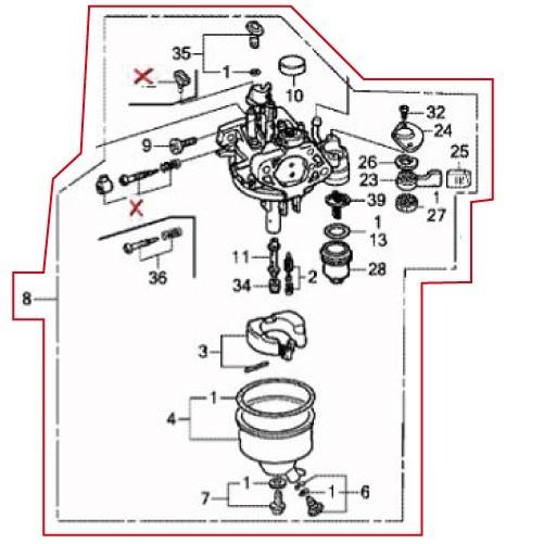 ホンダ純正部品　キャブレターASSY　BE92F　HSM1380i/1390iK1用　「品番1610...