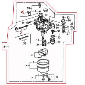 ホンダ（HONDA） ホンダ純正部品 キャブレターASSY BE64Q HS760用