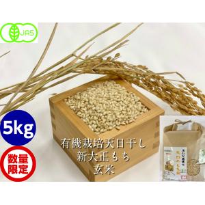 令和4年産 新米 有機栽培 天日干し 新大正モチ玄米 5kg
